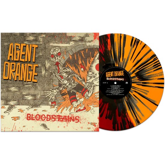 AGENT ORANGE "Blood Stains" LP (Cleo) Orange/Red Splatter